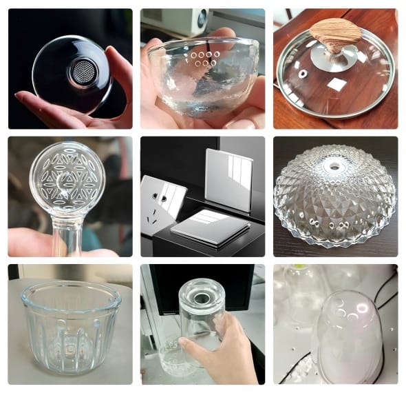 samples of laser glass drilling 590